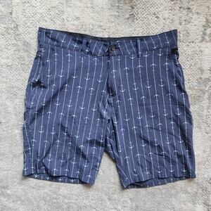 Trunks Multi-Functional Shorts Men 34 Blue Anchors Quick Dry Four Way Stretch